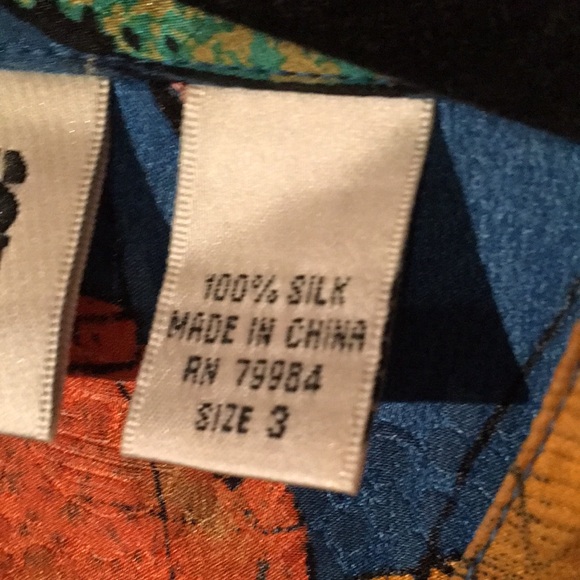 Chico’s Design Colorful Japanese Lantern Pattern Shirt Size 3/ Large 14/16 Plus - Picture 3 of 16